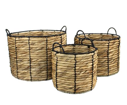 Water Hyacinth Basket 30/26/23