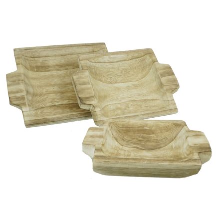 S3 Wooden Bowls 21/27/30