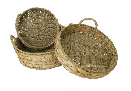 WH Round TrayW/Handles40/35/30