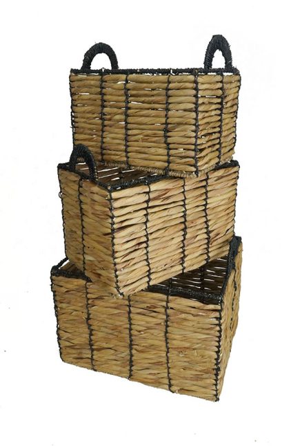 Rectangular WH Basket W/Handle