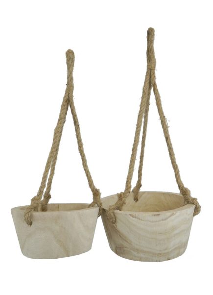 Hanging Wooden Pots D24x11 D20