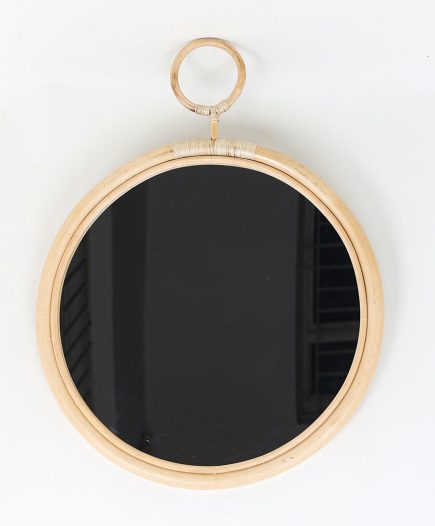 Rattan Mirror with Ring D65/50CM