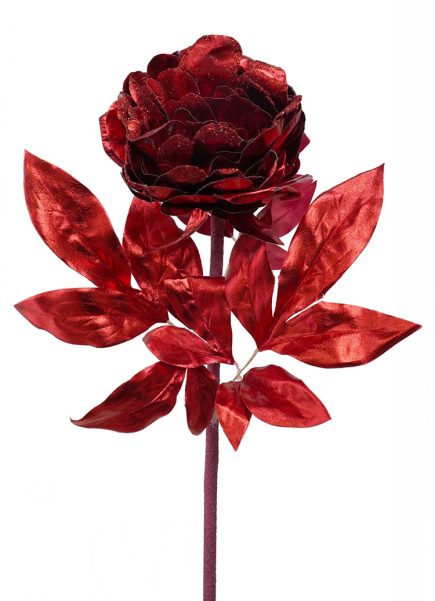 Metalic Peony Stem 72cm