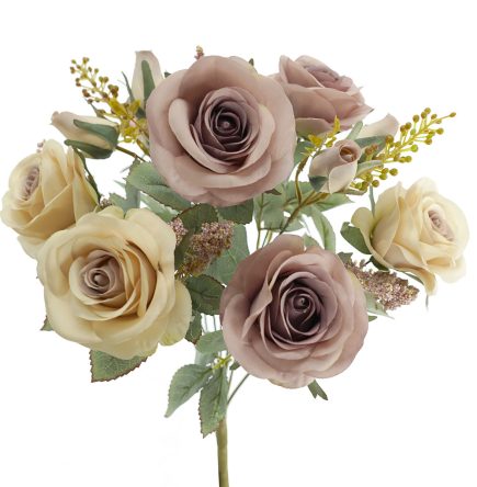 9H Autumn Rose Bouquet 44cm