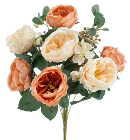 12H Austin Rose Bouquet 47cm