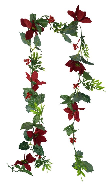Xmas w/Berries Garland 170cm