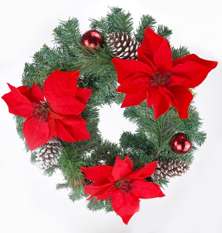 Poinsettia Wreath D50cm