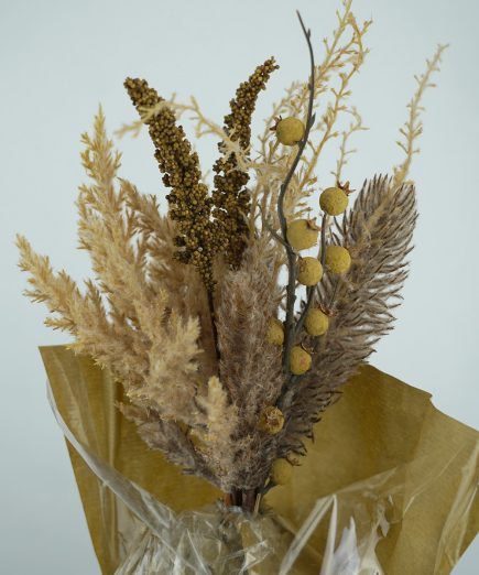 Dried Bouquet w/Paper 55cm