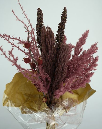 Dried Bouquet w/Paper 55cm