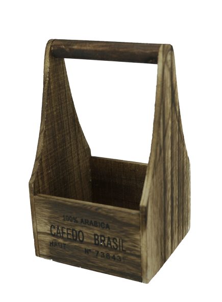 Wooden Tote Planter 15x13x24cm