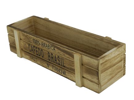 Wooden Crate Planter 29x7x7cm