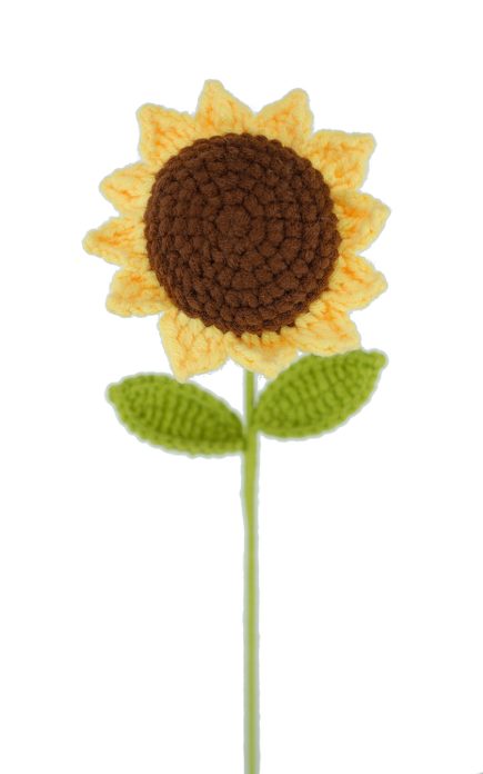 Knitted Sunflower Stem 40cm
