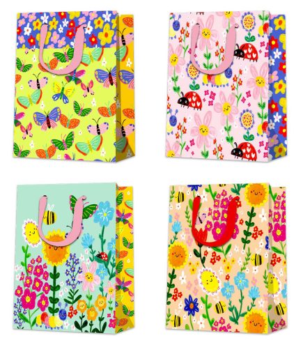 Happy Flowers Gift Bag L 26x32H