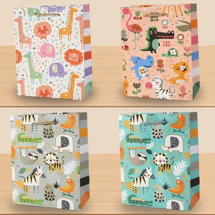 Happy Animal Gift Bag M 18x23H