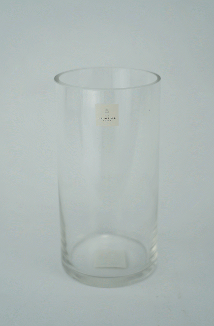 Cylinder Glass Vase 10x20cm