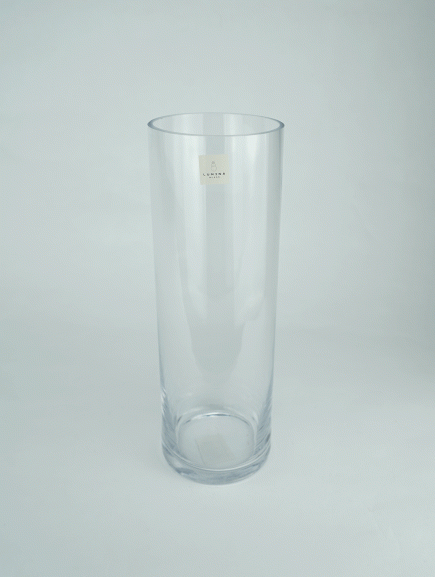 Cylinder Glass Vase 10x30cm