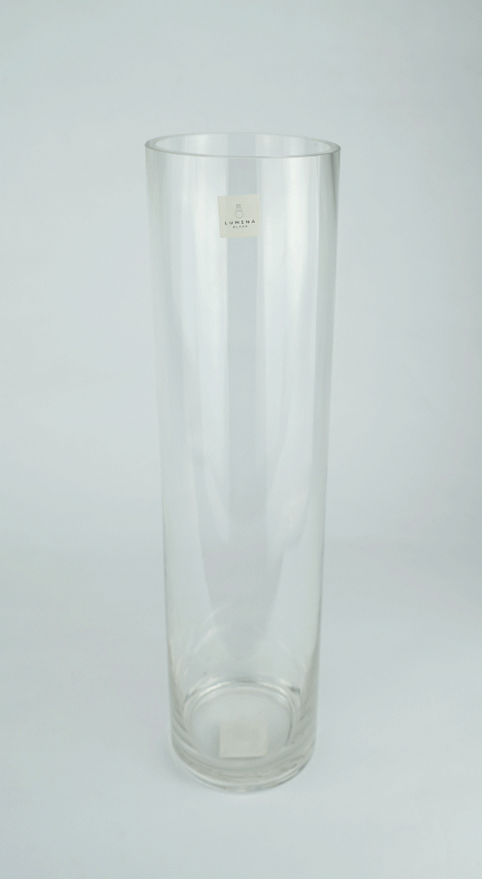 Cylinder Glass Vase 10x40cm