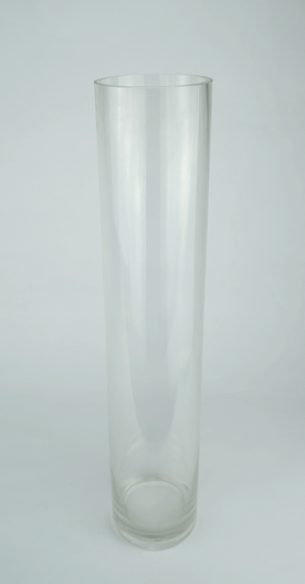 Cylinder Glass Vase 10x50cm