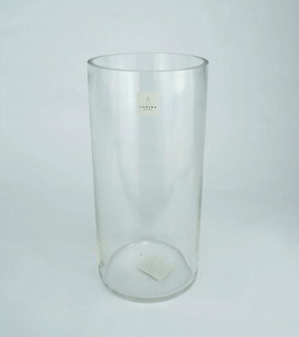 Cylinder Glass Vase 12x25cm