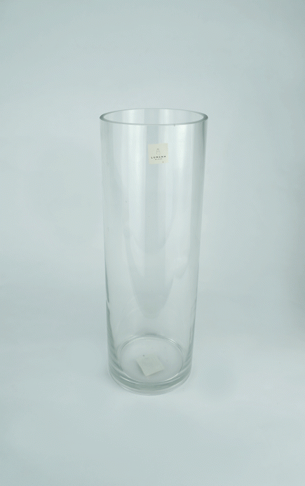 Cylinder Glass Vase 12x35cm