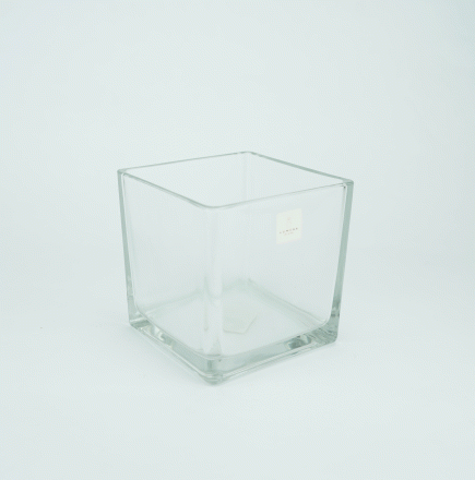Square Glass Vase 10x10cm