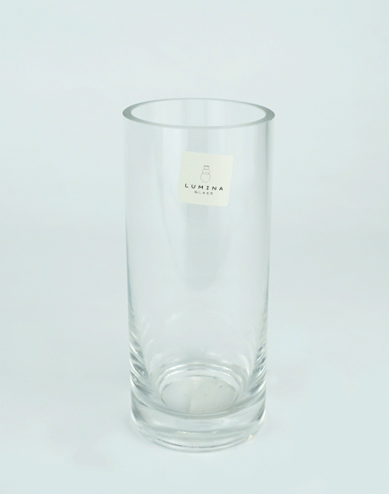 Cylinder Glass Vase 4Dx14cm H