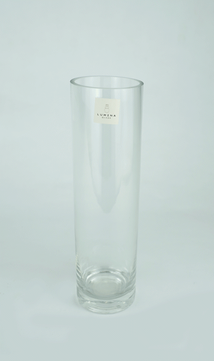 Cylinder Glass Vase 6Dx22cm H