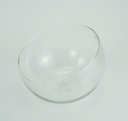Diagonal Glass vase 20D x 15cm
