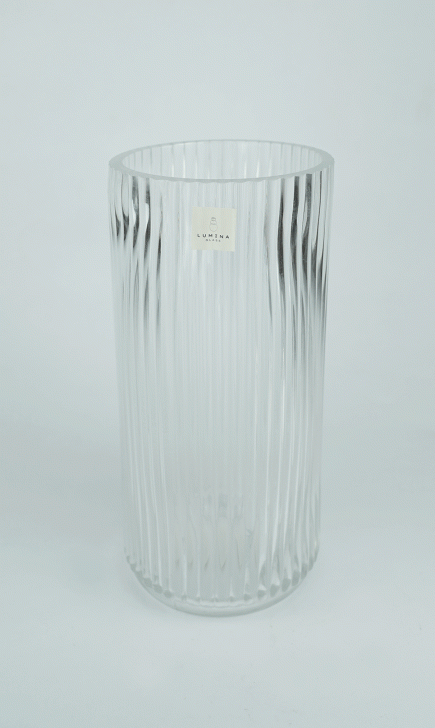 O Cylinder Glass Vase 12Dx25cm