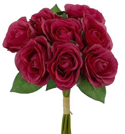 8H Cabage Rose Bouquet 36cm