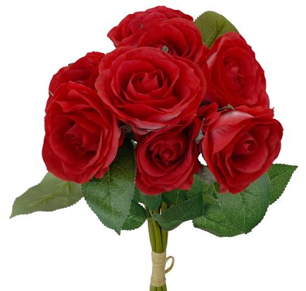 8H Cabage Rose Bouquet 36cm