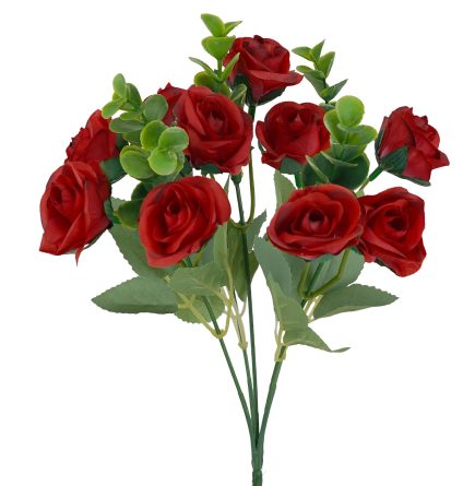 Rose Bush Bouquet 33cm