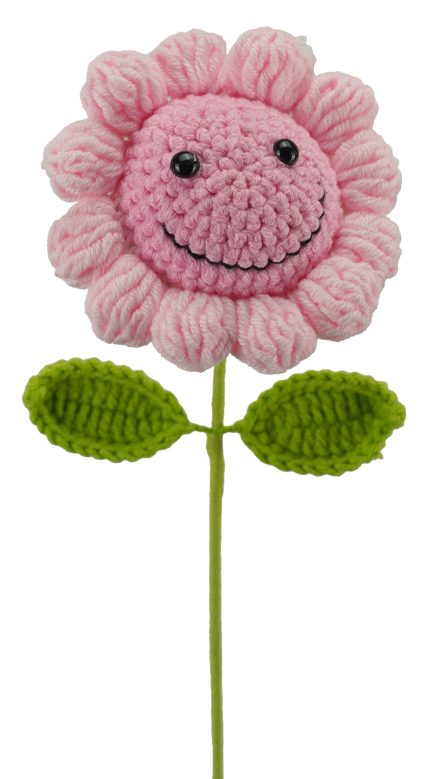 Knitted Smilling Sunflower 40cm